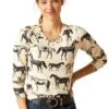 Ariat Sepia Equine T-Shirt - Summer Sand