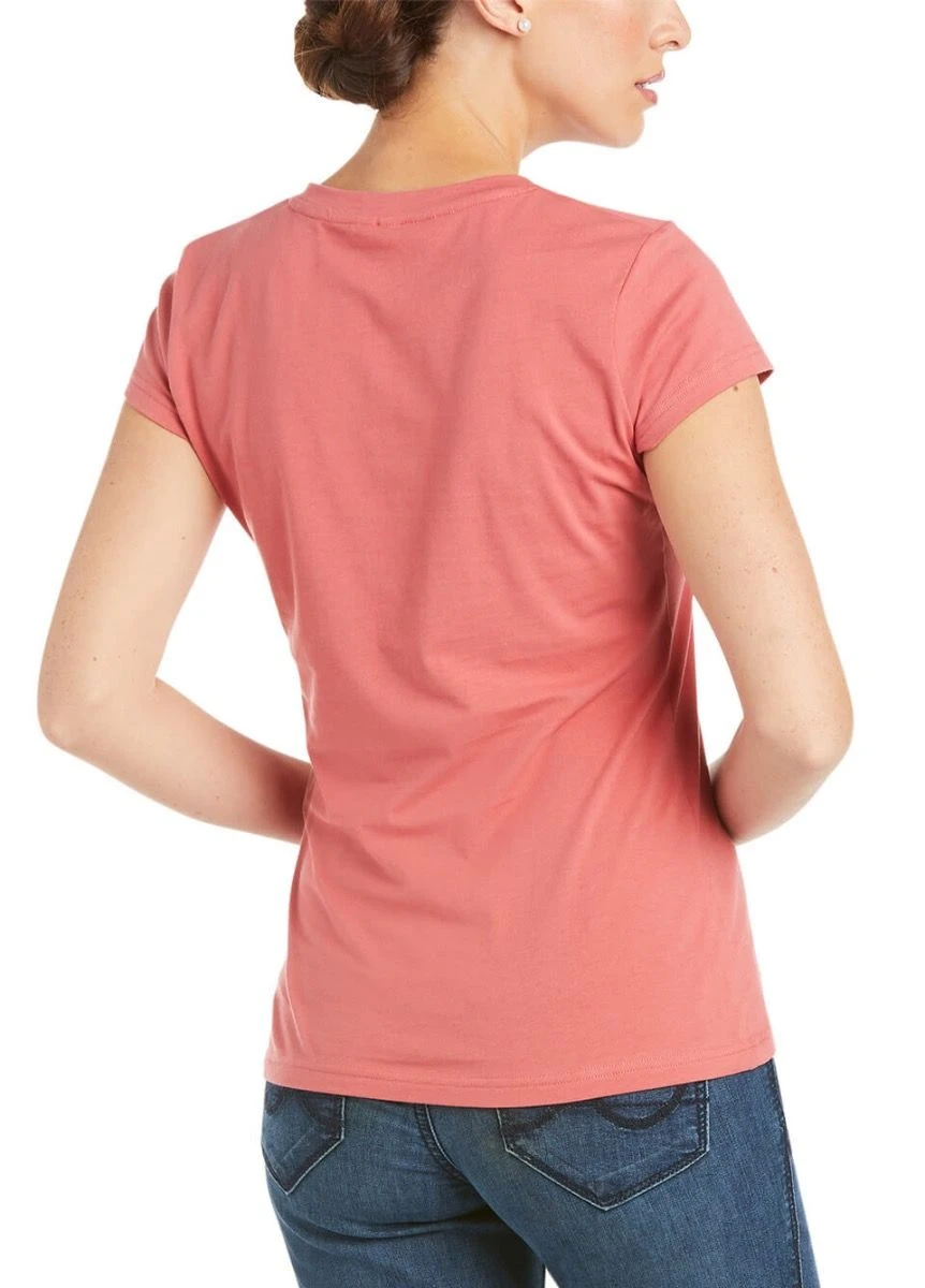 Ariat Womens 3D Logo T-Shirt - Amaranth - Image 2