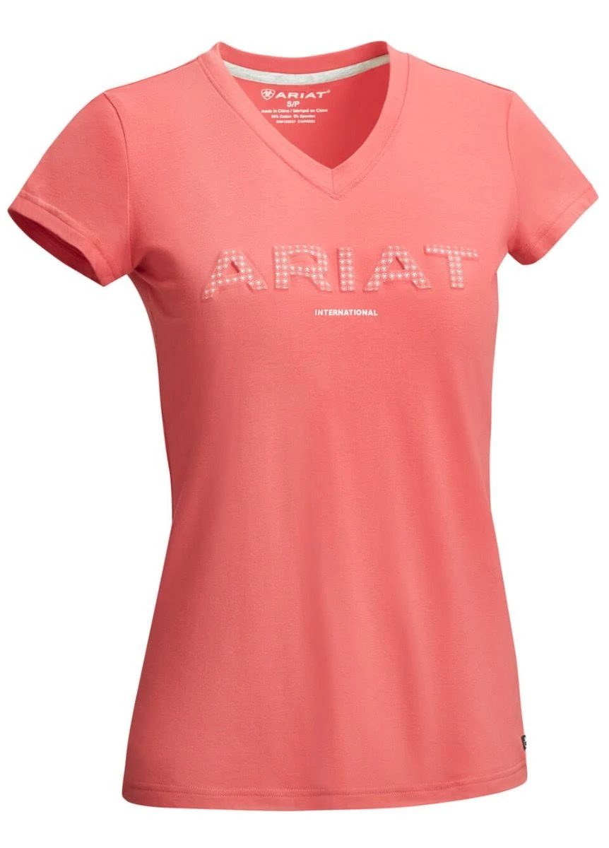 Ariat Womens 3D Logo T-Shirt - Amaranth - Image 3