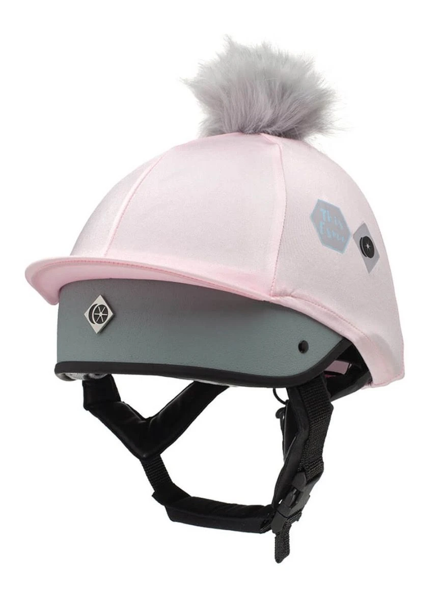 Charles Owen This Esme Pom Pom Silk - Baby Pink