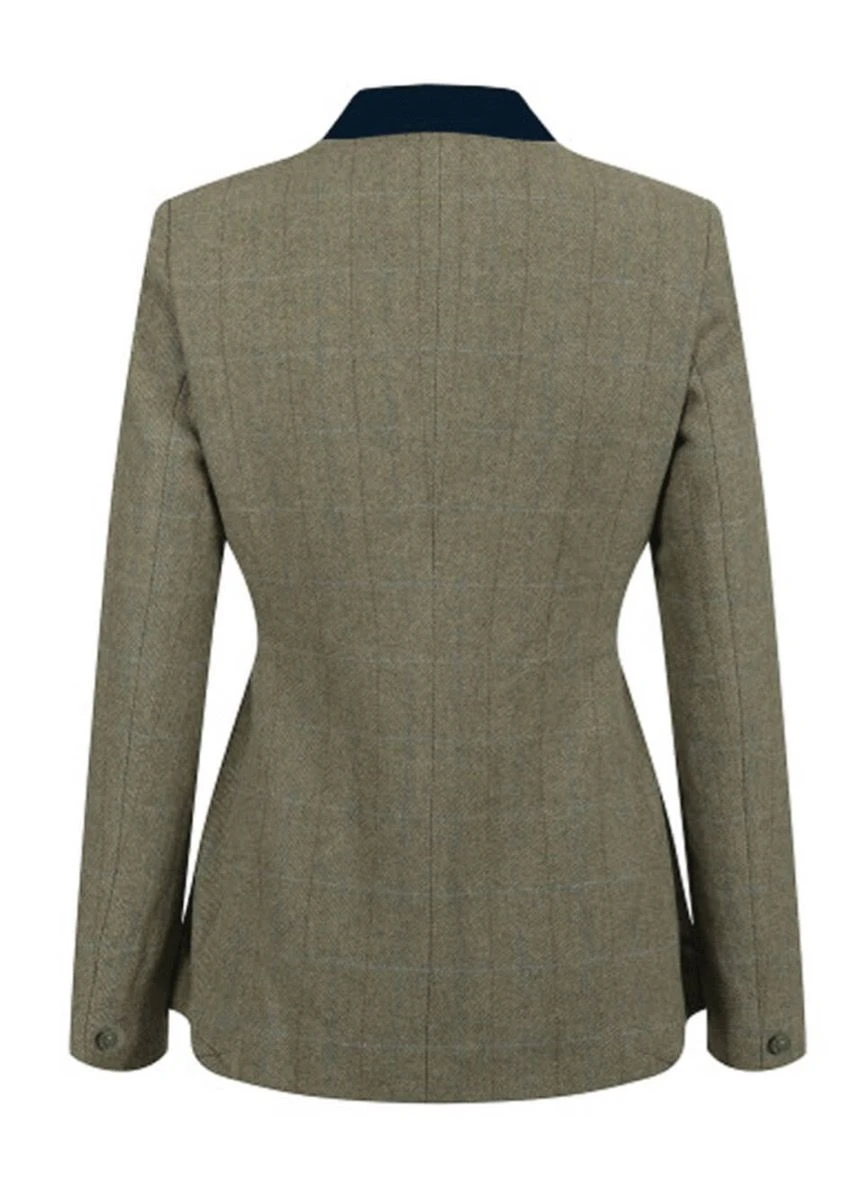 Equetech Maids Thornborough Tweed Riding Jacket - Green - Image 2
