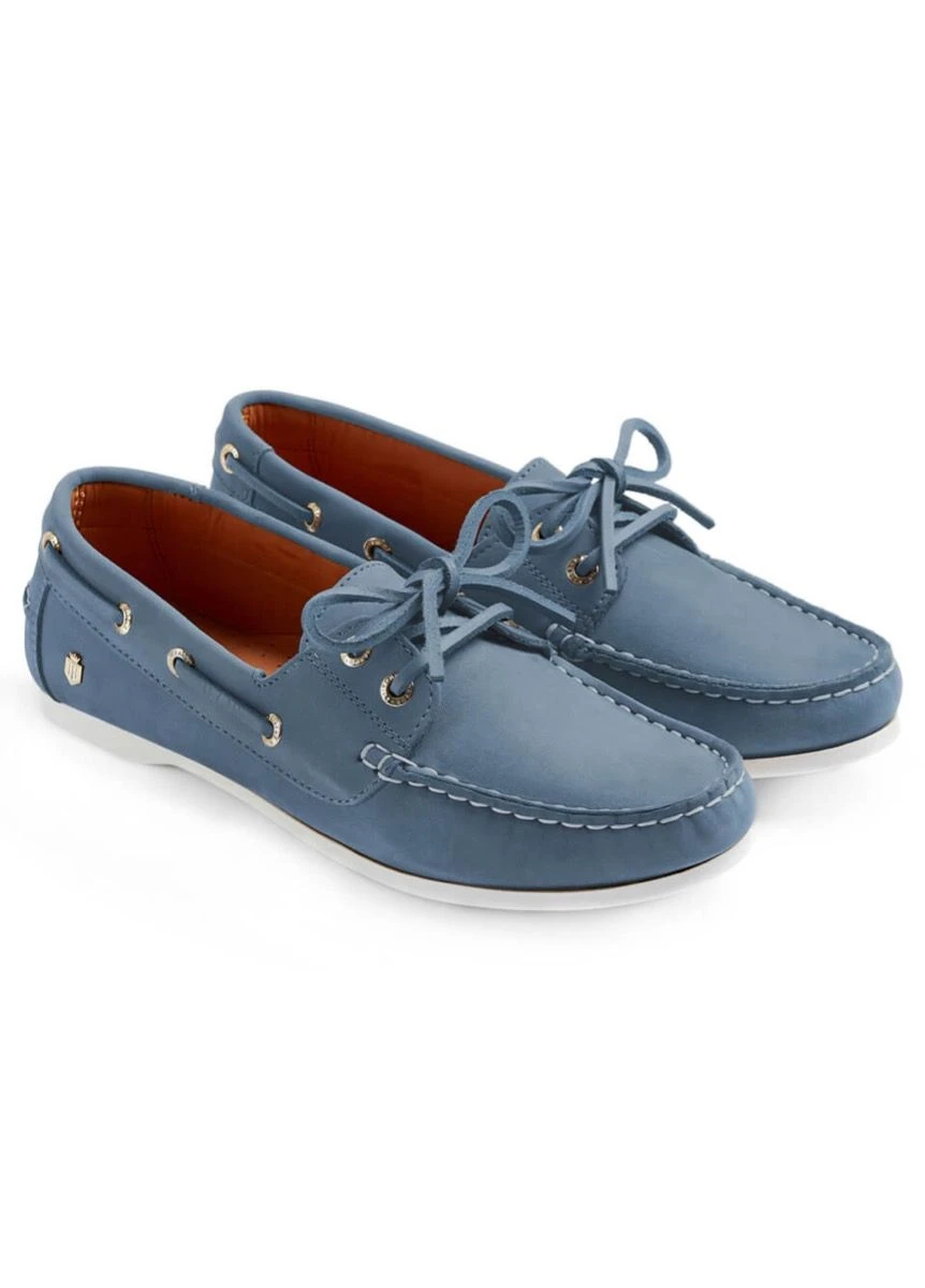 Fairfax & Favor Salcombe Deck Shoe - Cornflower - Image 2