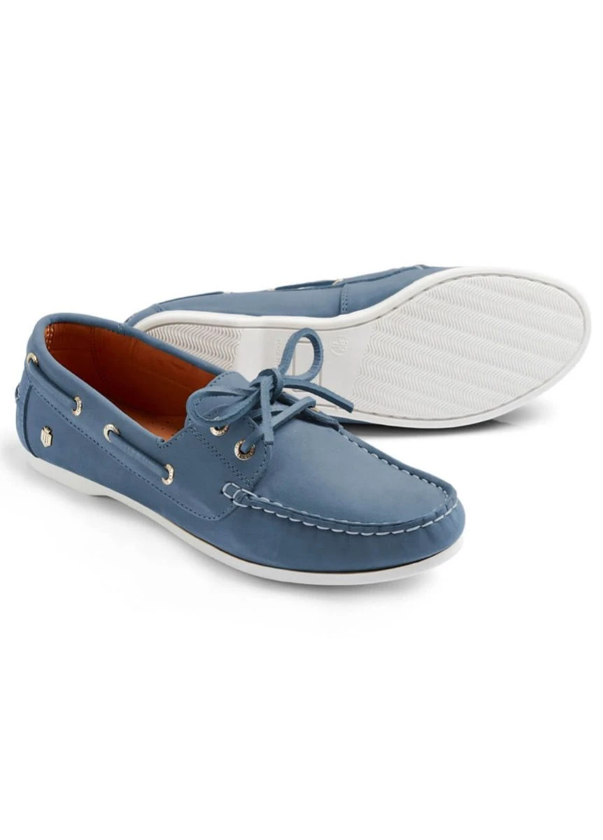 Fairfax & Favor Salcombe Deck Shoe - Cornflower - Image 3