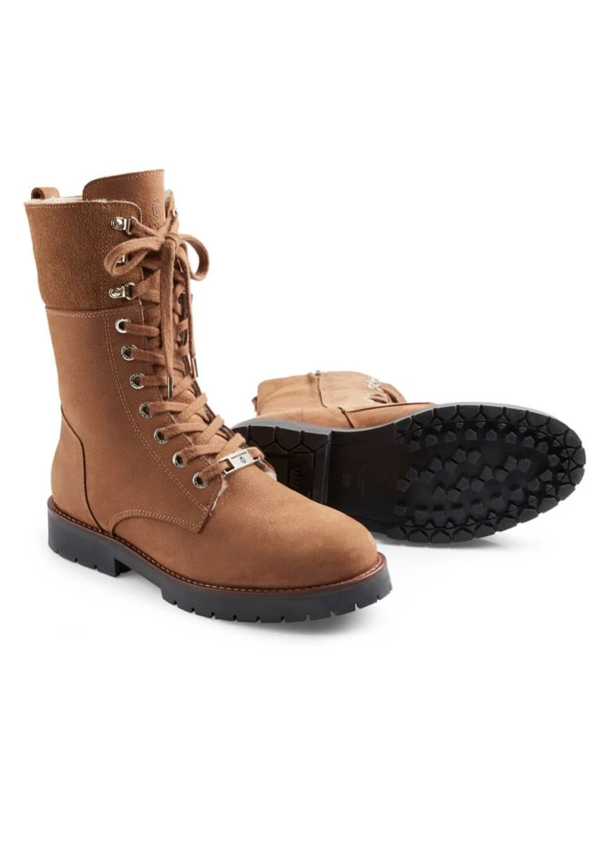 Fairfax & Favor Shearling Lined Anglesey Boot - Cognac - Image 2