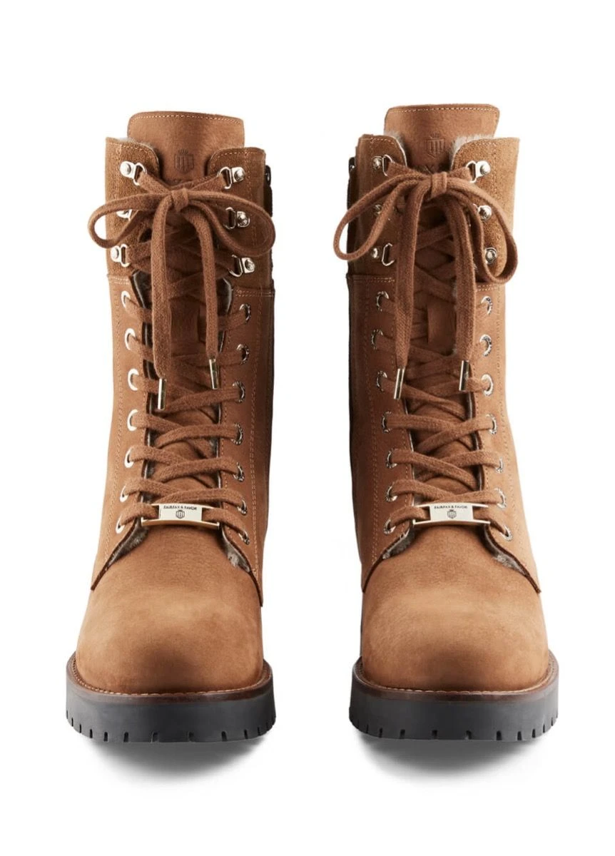 Fairfax & Favor Shearling Lined Anglesey Boot - Cognac - Image 5