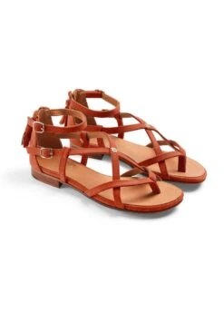 Fairfax & Favor Brancaster Sandal - Sunset Orange