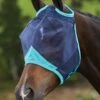 Weatherbeeta ComFiTec Fine Mesh Fly Mask Without Ears - Navy/Turquoise