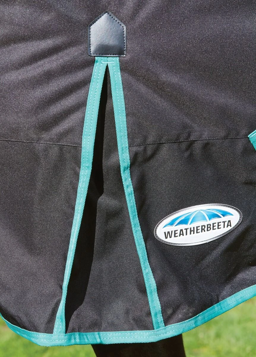 Weatherbeeta Green-Tec 900D Detach-A-Neck Medium Turnout - Black/Bottle Green - Image 3