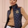 Holland Cooper Diamond Quilt Classic Gilet - Ink Navy