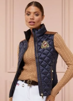 Holland Cooper Diamond Quilt Classic Gilet - Ink Navy