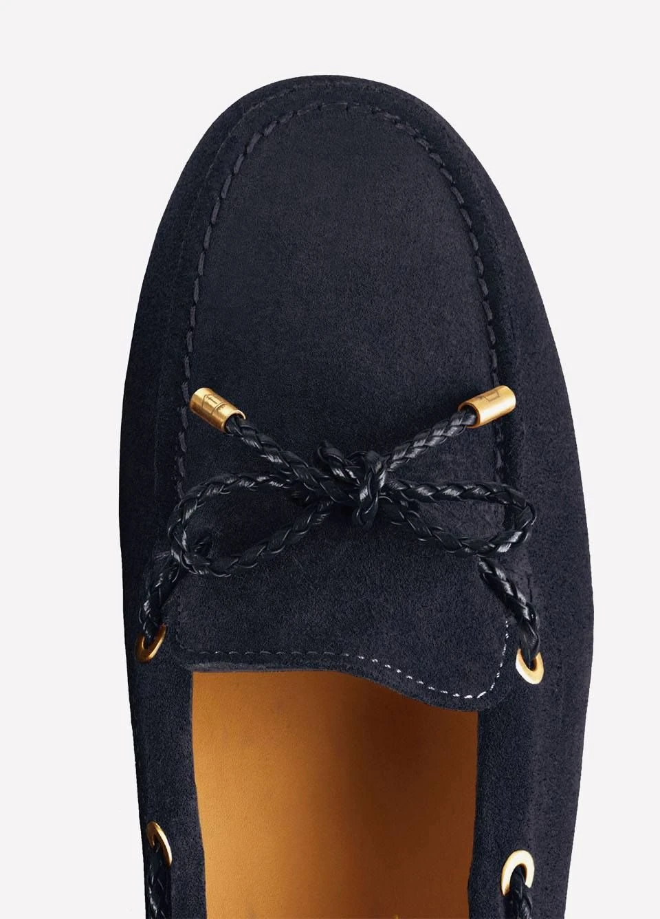 Fairfax & Favor Ladies Suede Henley Driving Shoe - Navy - Image 5