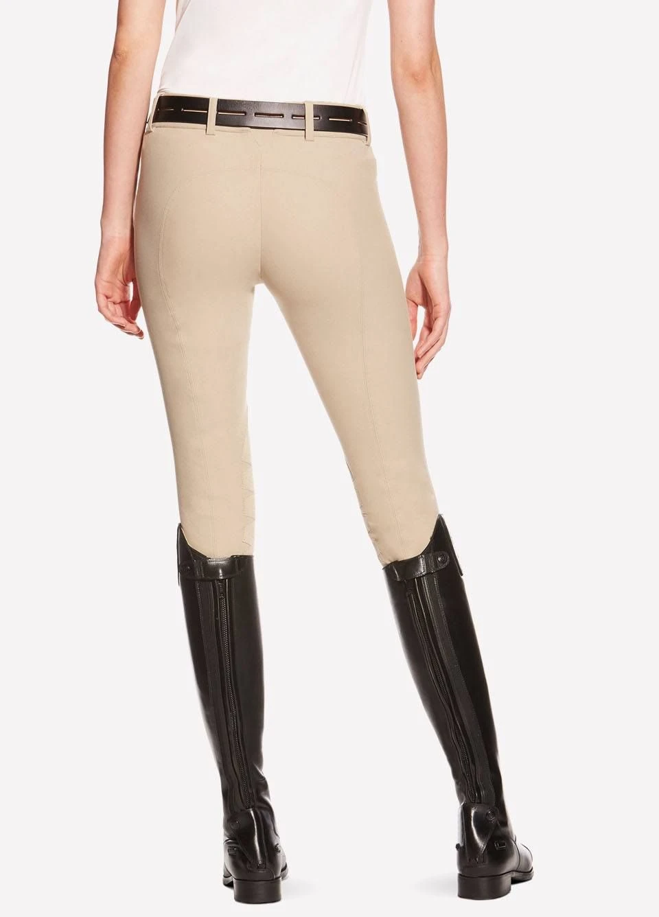 Ariat Ladies Heritage Elite Knee Patch Breeches - Tan - Image 2