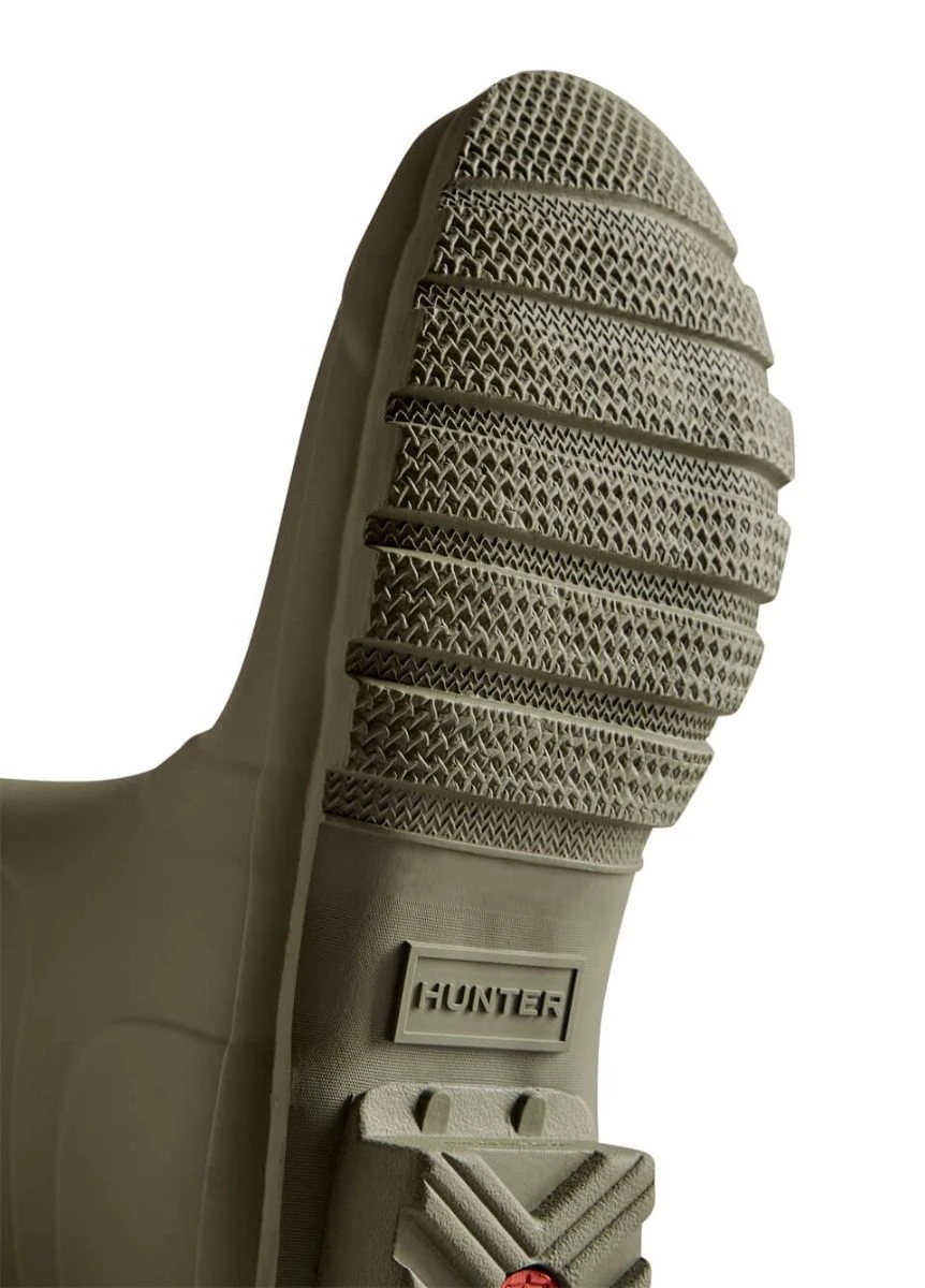 Hunter Womens Short Tri-colour Logo Boots - Lichen Green - Image 4