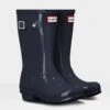 Childs Hunter Gloss Wellingtons - Navy