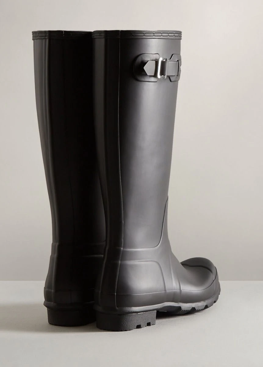 Hunter Mens Original Tall Wellington Boots - Black - Image 3