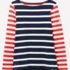 Joules Womens Harbour Jersey Top - Navy Cream Stripe