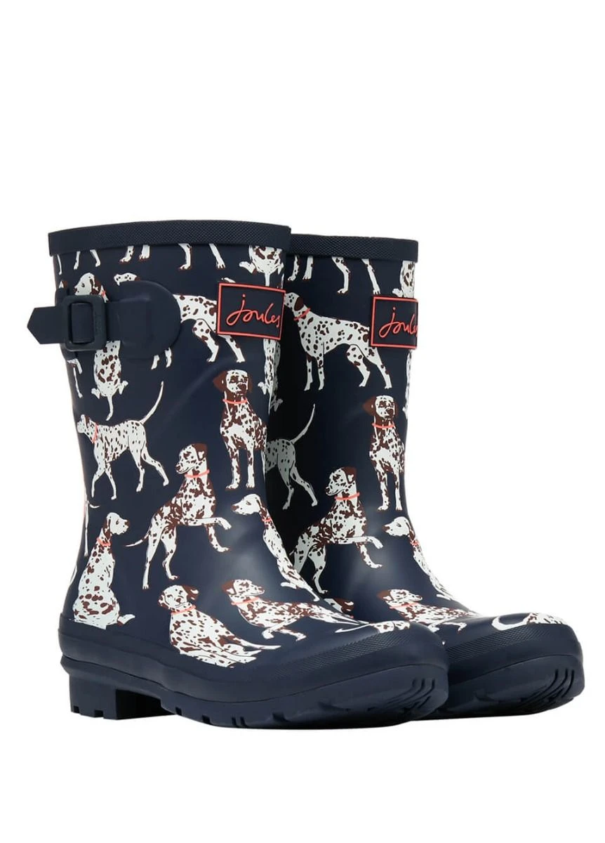 Joules Ladies Molly Wellingtons - Navy Dalmation - Image 2