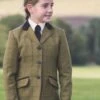 Equetech Junior Launton Deluxe Tweed Riding Jacket - Green