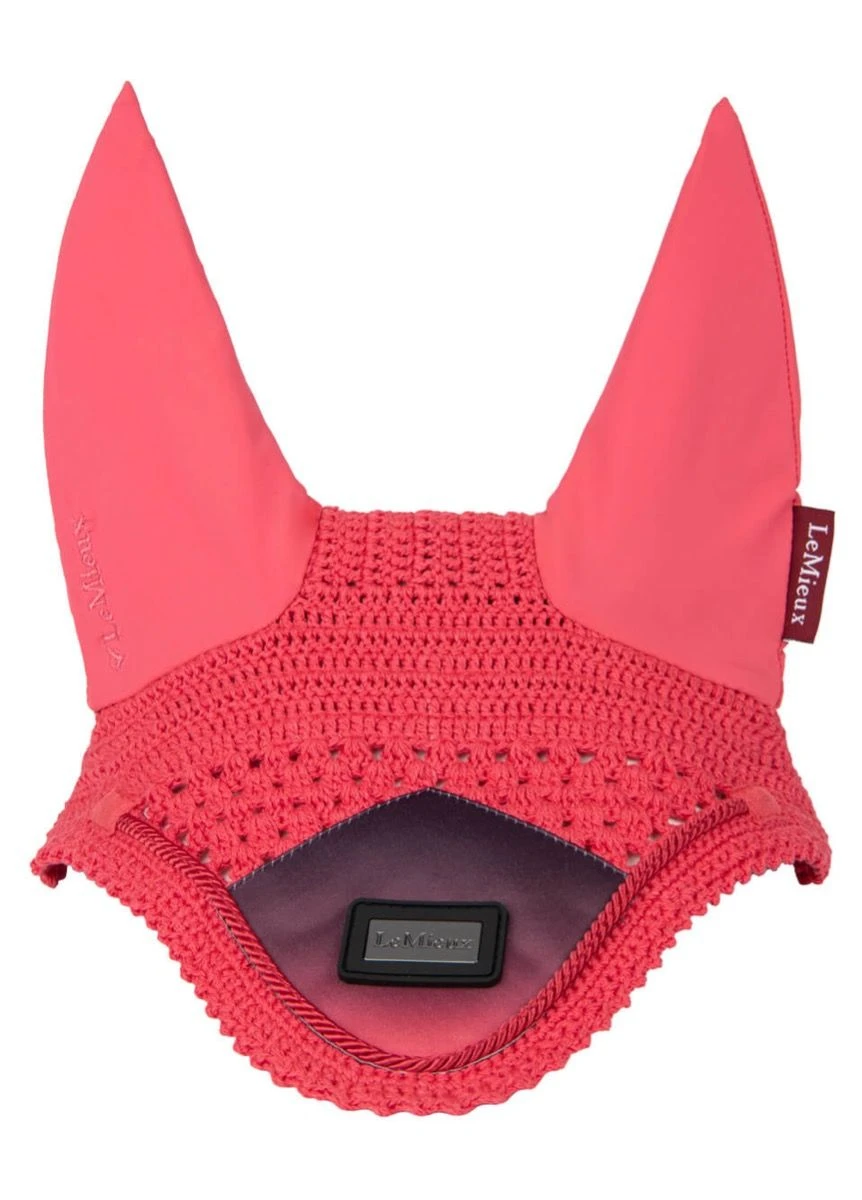 LeMieux Spectrum Fly Hood - Aubergine/Papaya - Image 2