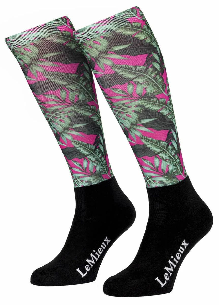 LeMieux Footsie Socks - Tropical Palm - Image 2