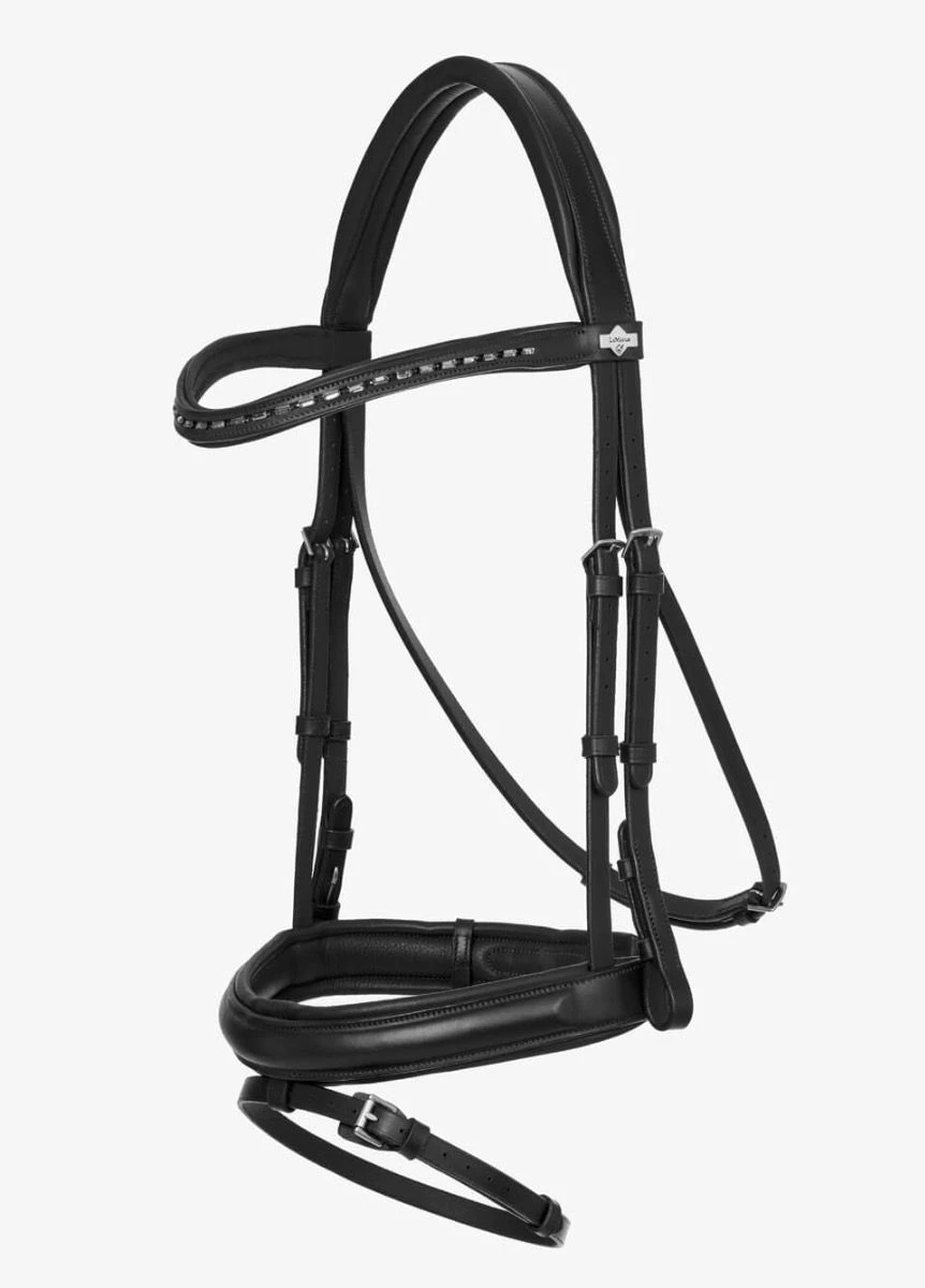 LeMieux Arika Dressage Bridle - Black/Silver - Image 2