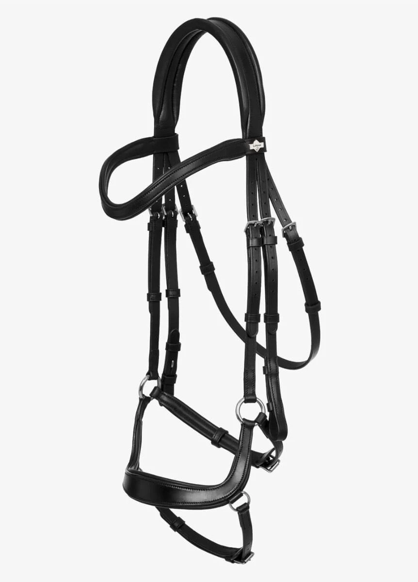 LeMieux Arika Drop Bridle - Black/Silver - Image 2