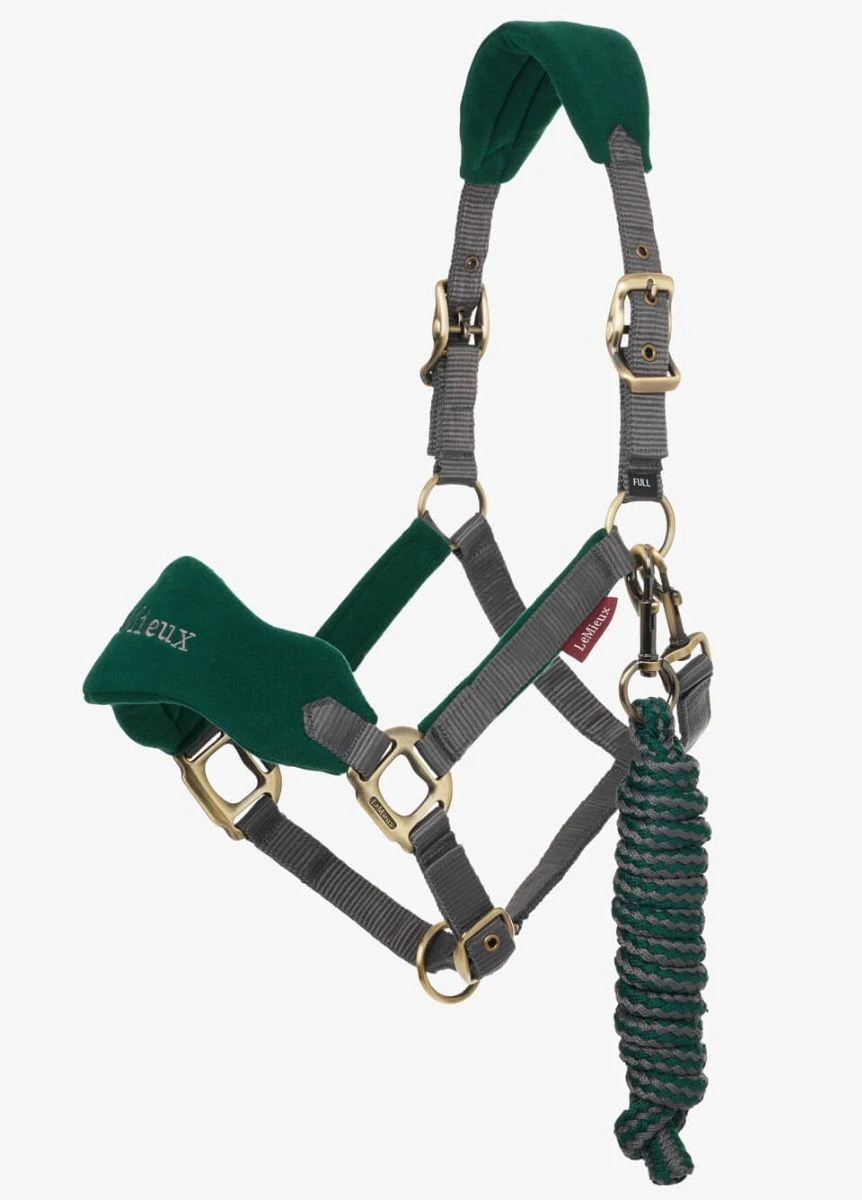 LeMieux Vogue Fleece Headcollar & Leadrope - Spruce
