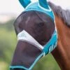 Shires Fine Mesh Fly Mask With Ears & Nose - Teal