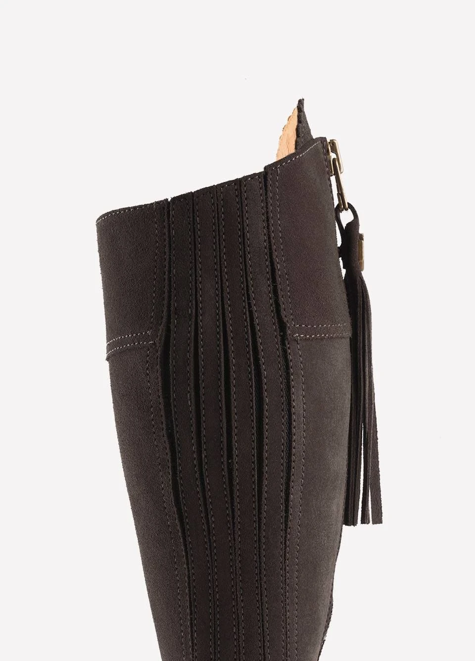 Fairfax & Favor Suede Flat Regina - Chocolate - Image 4