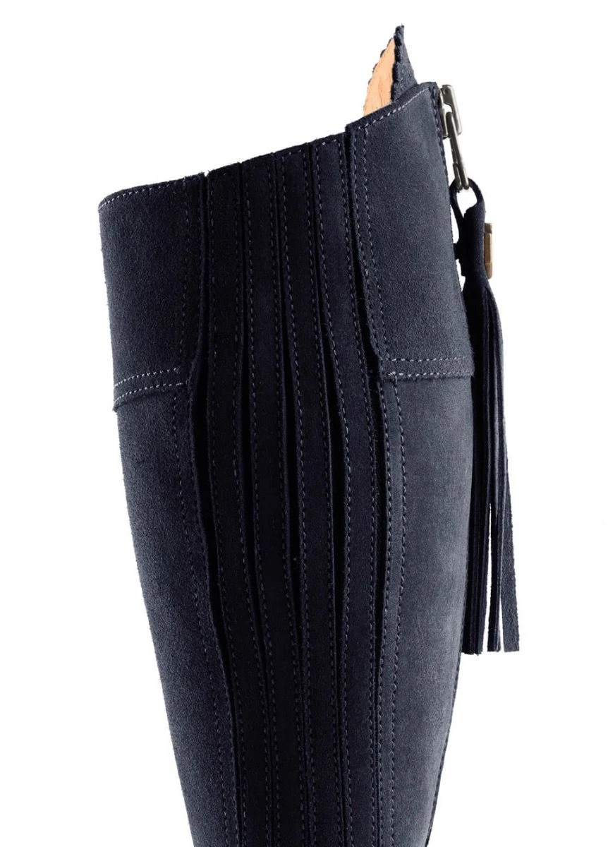 Fairfax & Favor Ladies Flat Regina Narrow Fit Suede Boot - Navy - Image 5