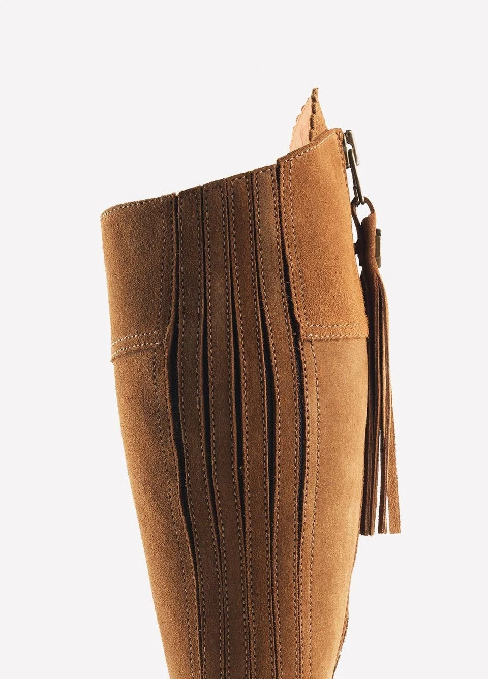 Fairfax & Favor Suede Flat Regina - Tan - Image 4