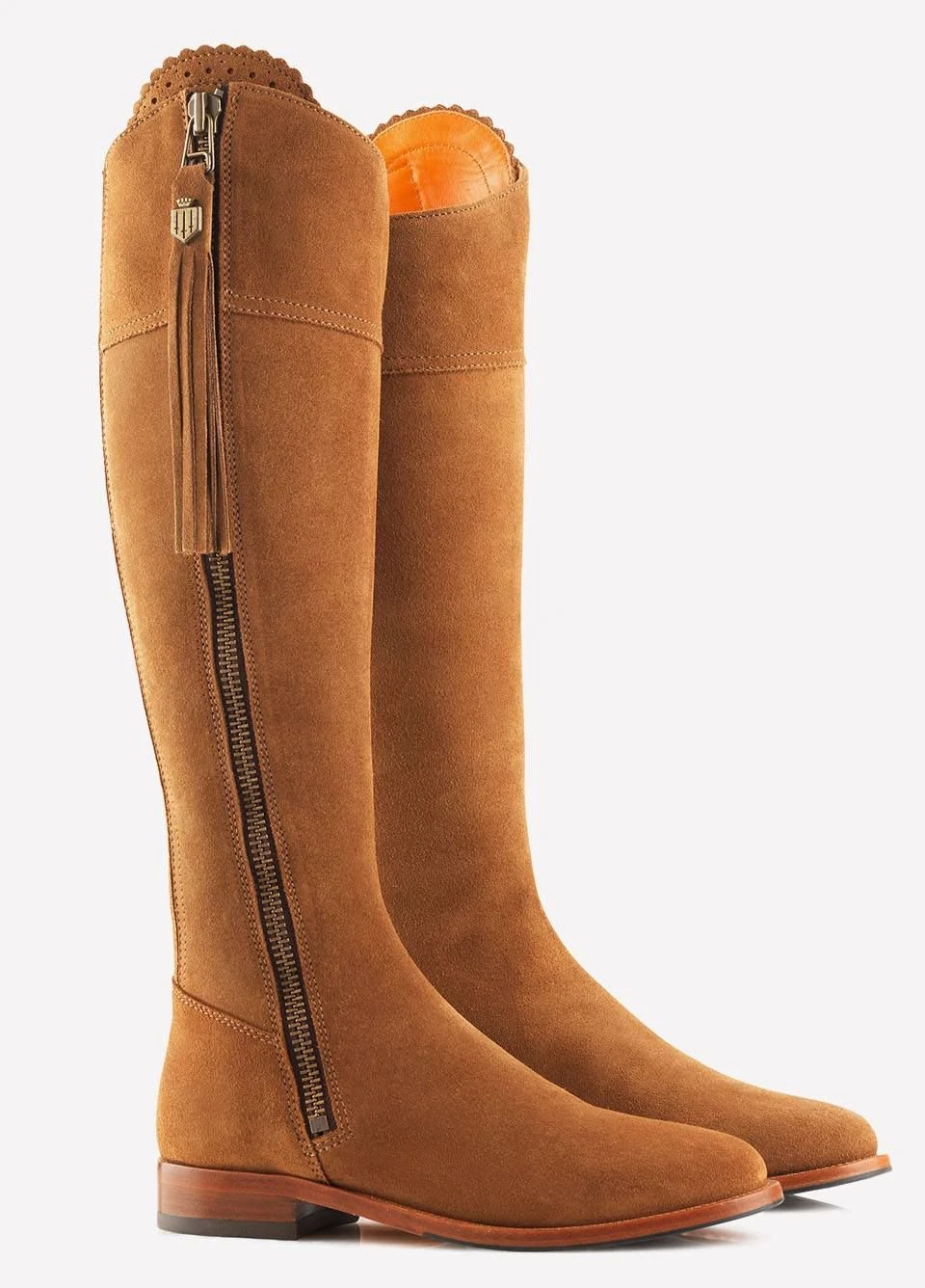 Fairfax & Favor Suede Flat Regina - Tan - Image 6