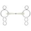 Shires Equikind Jointed 3 Ring Gag Bit - Pale Green