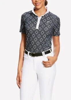 Ariat Ladies Showstopper Show Shirt - Darkest Sapphire