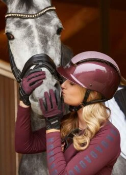 Uvex Suxxeed Blaze Glitter Helmet - Burgundy Shiny
