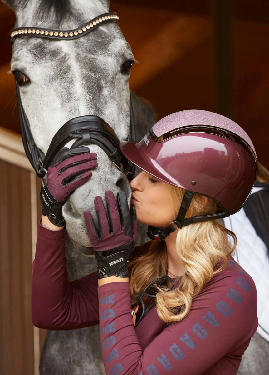 Uvex Suxxeed Blaze Glitter Helmet - Burgundy Shiny