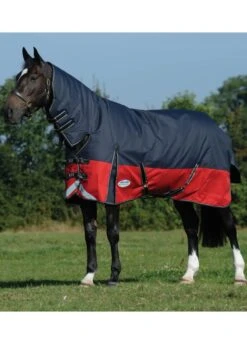 Weatherbeeta Plus Dynamic II Combo Neck Medium/Lite - Black/Red/Silver