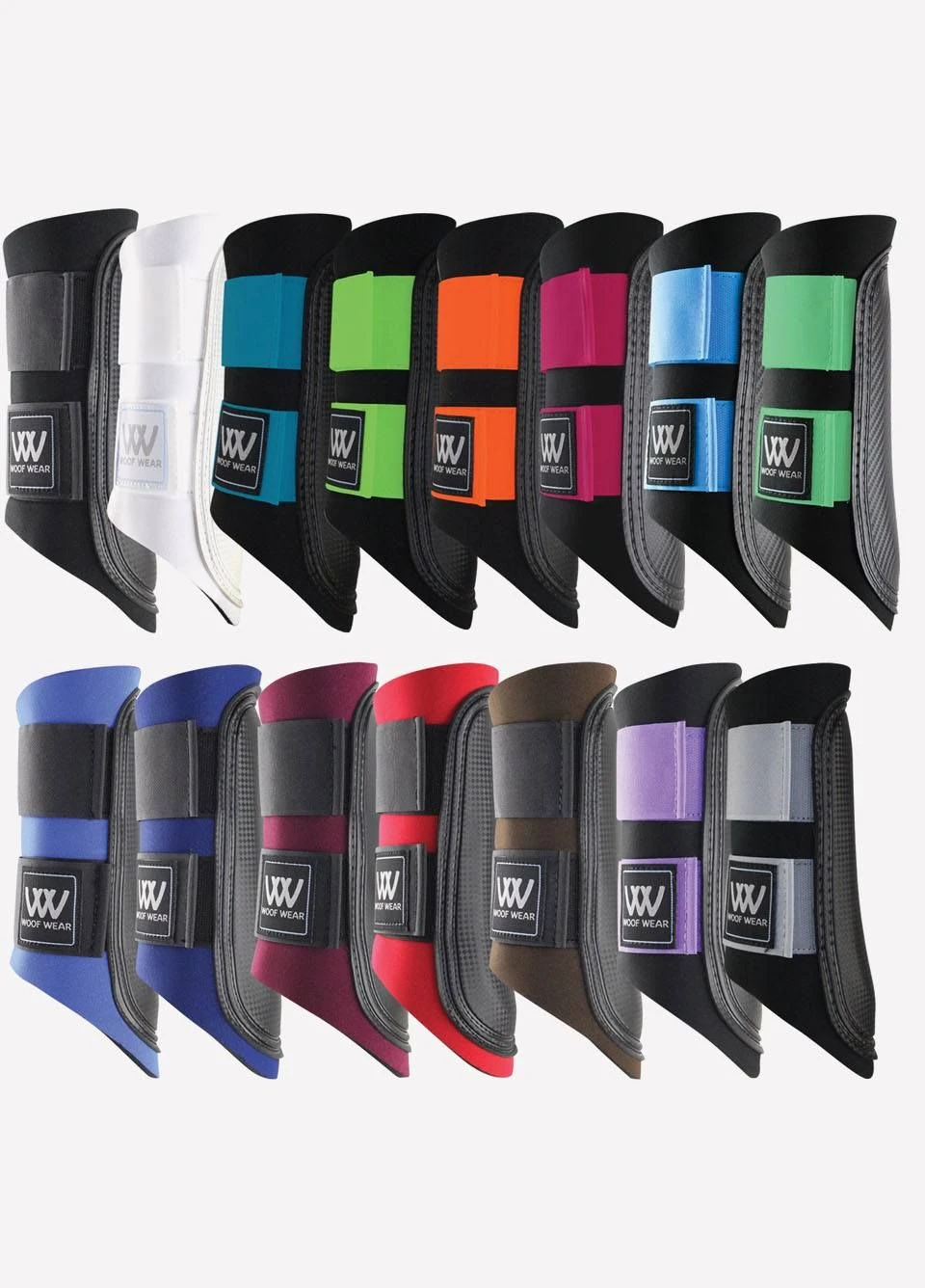 Woof Wear Club Brushing Boots - Black/Orange - Image 2